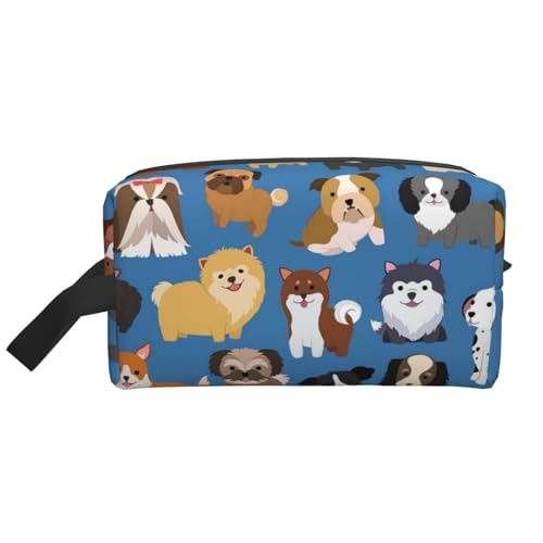 Niedliche Welpenhunde, Kosmetik-Organizer mit großer Kapazität, Reise-Make-up-Tasche für Frauen von BYwenhopnbs