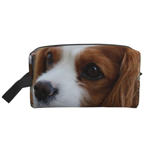 Niedlicher Cavalier King Charles Spaniel, Kosmetik-Organizer mit großer Kapazität, Reise-Make-up-Tasche für Frauen von BYwenhopnbs
