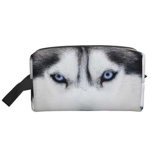 Niedlicher Husky-Kosmetik-Organizer mit großer Kapazität, Reise-Make-up-Tasche für Frauen von BYwenhopnbs