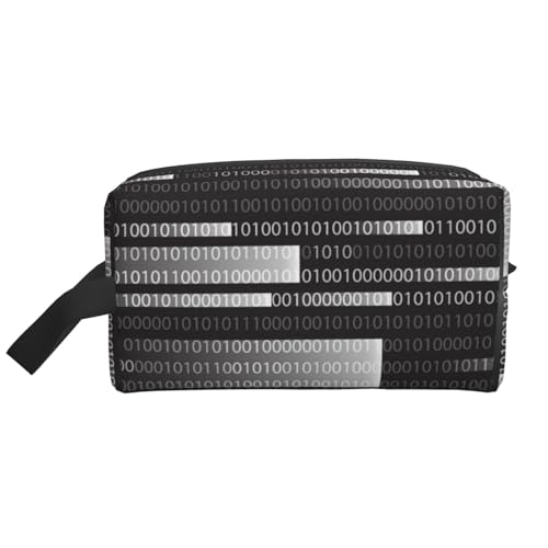 Programmer Code Black Kosmetik-Organizer mit großer Kapazität, Reise-Make-up-Tasche für Frauen von BYwenhopnbs