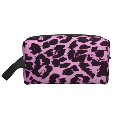 Purple Leopard Kosmetik-Organizer mit großer Kapazität, Reise-Make-up-Tasche für Frauen von BYwenhopnbs