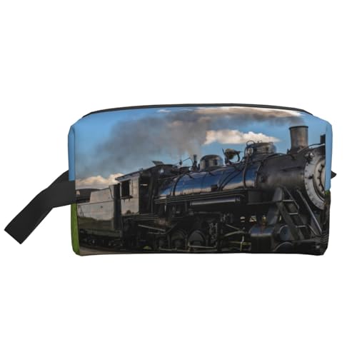Retro-Dampfzug, Kosmetik-Organizer mit großer Kapazität, Reise-Make-up-Tasche für Frauen von BYwenhopnbs