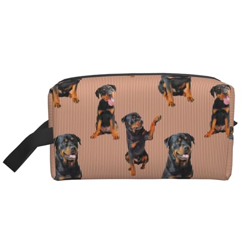Rottweiler (Orangerost) Kosmetik-Organizer mit großer Kapazität, Reise-Make-up-Tasche für Damen von BYwenhopnbs