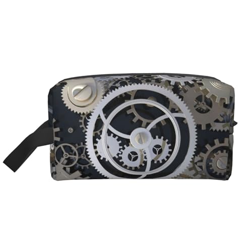Steampunk Mechanische Zahnräder Kosmetik-Organizer mit großer Kapazität, Reise-Make-up-Tasche für Frauen von BYwenhopnbs