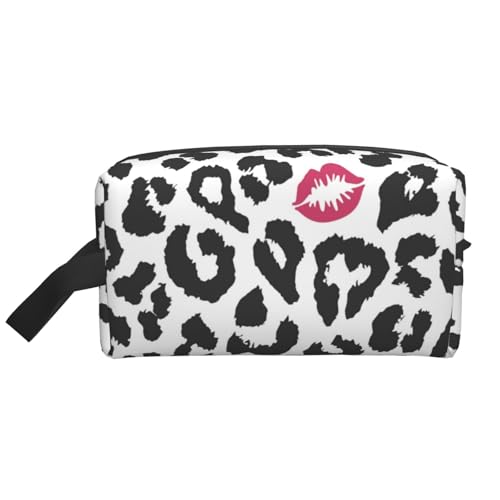 Tierdruck mit Kussform, Kosmetik-Organizer mit großer Kapazität, Reise-Make-up-Tasche für Frauen von BYwenhopnbs