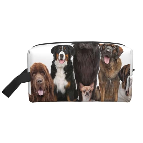Verschiedene Hunde, Kosmetik-Organizer mit großer Kapazität, Reise-Make-up-Tasche für Frauen von BYwenhopnbs