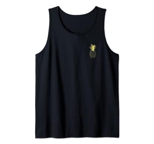 Ananas-Hemd, Metallic-Gold, für Herren, Damen, Kinder, Geschenk Tank Top von BZ Pineapple Shirts Co