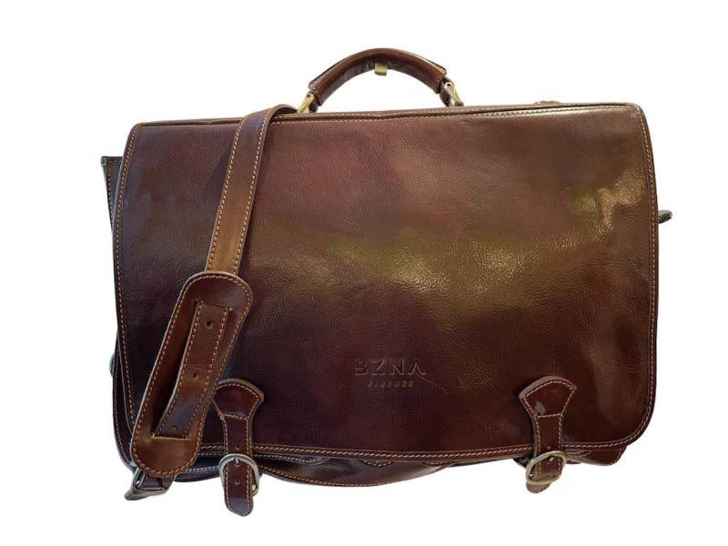 BZNA Aktentasche Josy Aktentasche Business vegetable Designer Ledertasche von BZNA