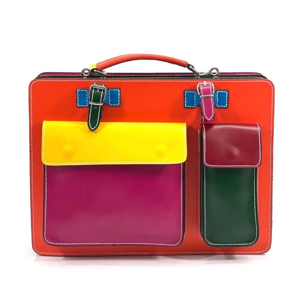 BZNA Aktentasche Siria Designer Handtasche Business Bunt Tasche von BZNA