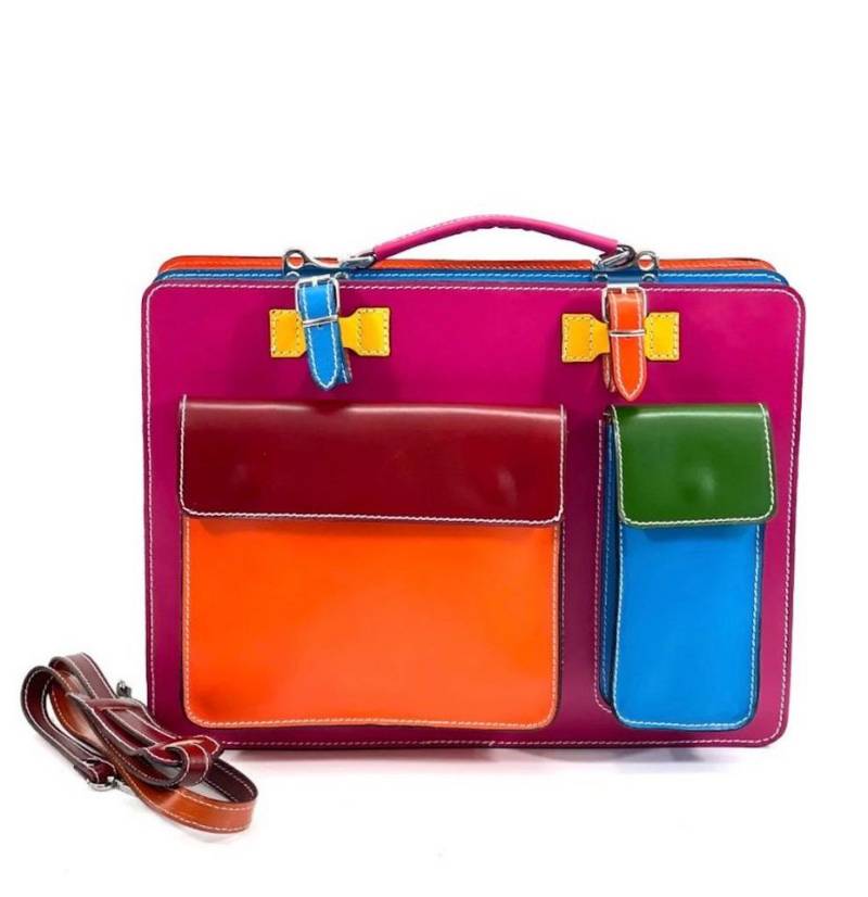 BZNA Aktentasche Siria Designer Handtasche Business Bunt Tasche von BZNA