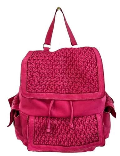 BZNA Bag Emely Pink Backpacker Designer Rucksack Damenhandtasche Schultertasche Leder Italy Neu von BZNA