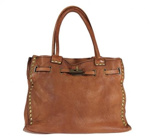 BZNA Bag Isa Cognac Italy Designer Business Damen Handtasche Schultertasche Tasche Leder Shopper Neu von BZNA