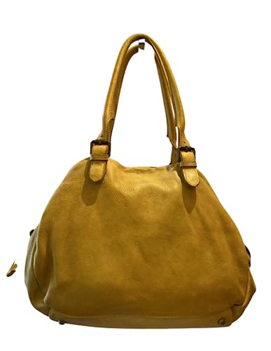 BZNA Bag Linn gelb Schultertasche Italy Designer Damen Handtasche Tasche Leder Bag Neu von BZNA