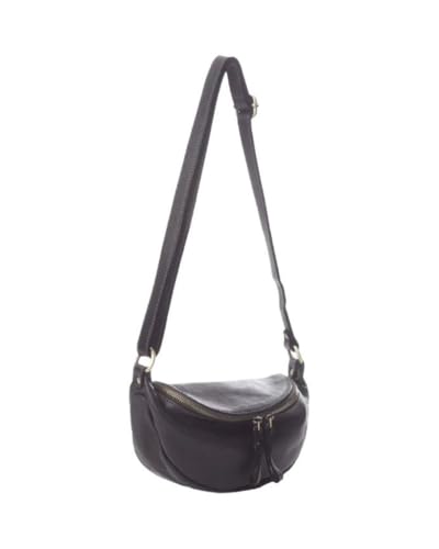 BZNA Bag Julia Schwarz Italy Designer Umhängetasche Fanny Bag Schultertasche Tasche Leder Neu von BZNA