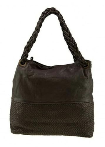 BZNA Berlin May Braun Designer Shopper Leder Tasche Ledertasche Damentasche Schultertasche von BZNA
