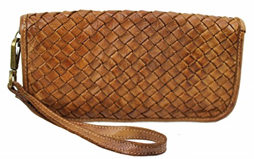 BZNA Berlin Mira cognac Wallet sheep Leather Leder Portemonnaie Geldbörse Clutch von BZNA