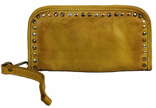 BZNA Berlin Romy gelb Wallet sheep Leather Leder Portemonnaie Geldbörse Neu von BZNA