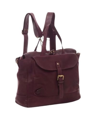 BZNA Berlin Rucksack Smilla Bordeaux Backpacker Designer Rucksack Damenhandtasche Schultertasche Shopper von BZNA