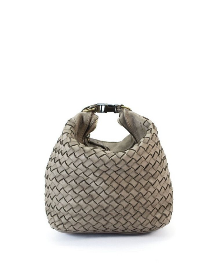 BZNA Handtasche Babsi Designer Beutel Schultertasche, Geflochtenes Leder von BZNA