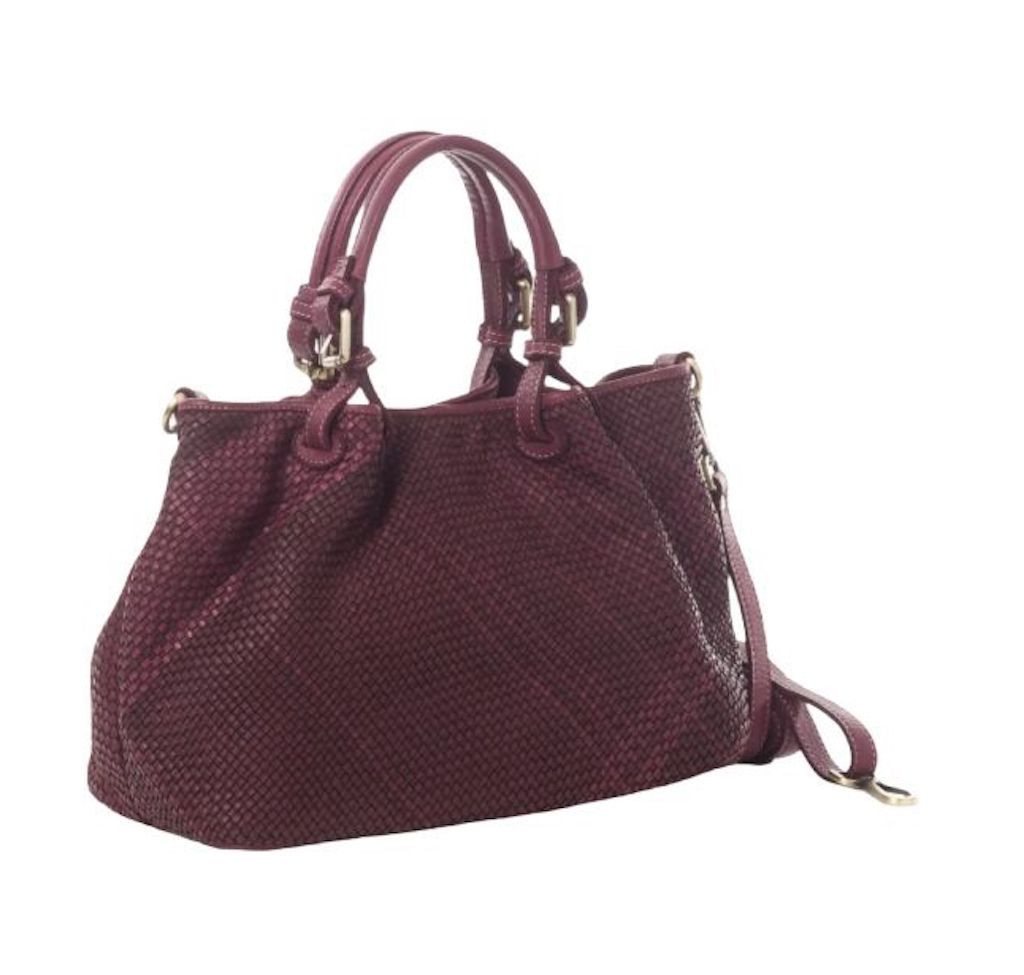 BZNA Handtasche Erna Designer geflochten Damen Tragetasche Ledertasche, Tolles Design von BZNA