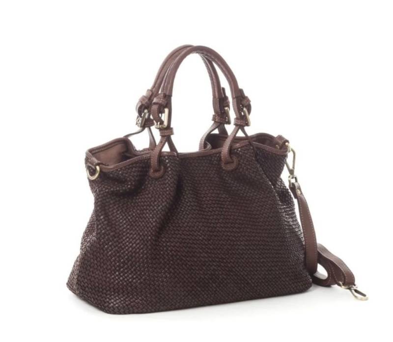 BZNA Handtasche Erna Designer geflochten Damen Tragetasche Ledertasche, Tolles Design von BZNA