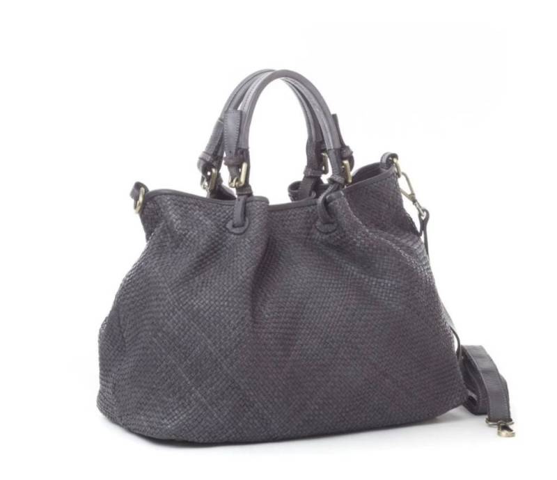 BZNA Handtasche Erna Designer geflochten Damen Tragetasche Ledertasche, Tolles Design von BZNA
