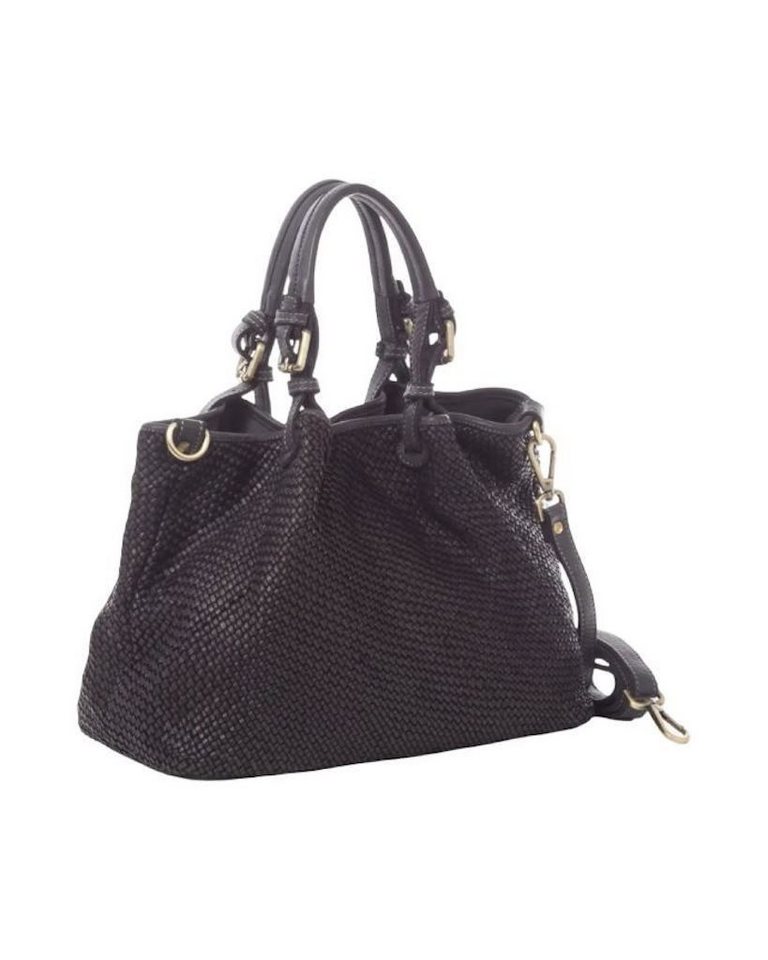 BZNA Handtasche Erna Designer geflochten Damen Tragetasche Ledertasche, Tolles Design von BZNA
