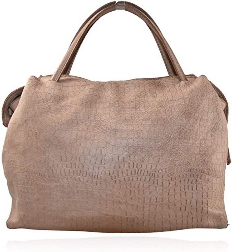 BZNA Handtasche Leona Designer Damen Schultertasche Tasche, mit Prägung von BZNA