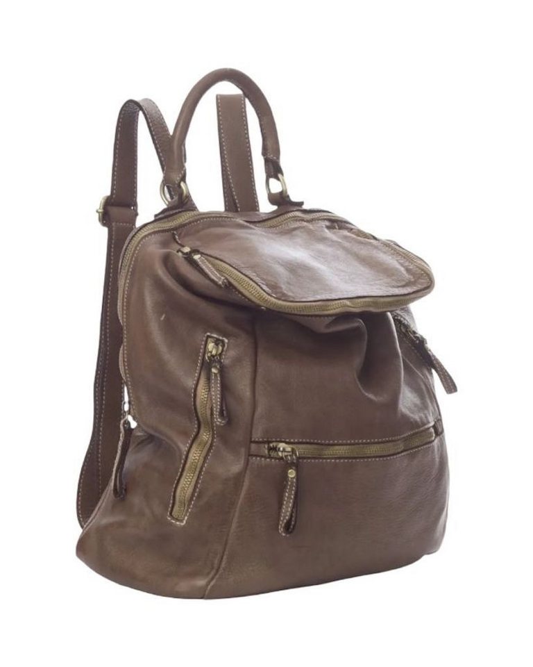 BZNA Rucksack Ben Designer Leder Backpacker, viele Fächer von BZNA