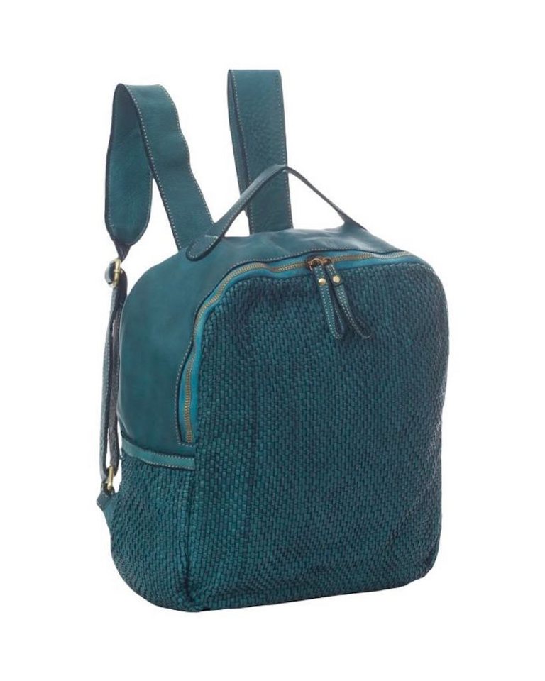 BZNA Rucksack Rob Backpacker Designer Lederrucksack geflochten von BZNA