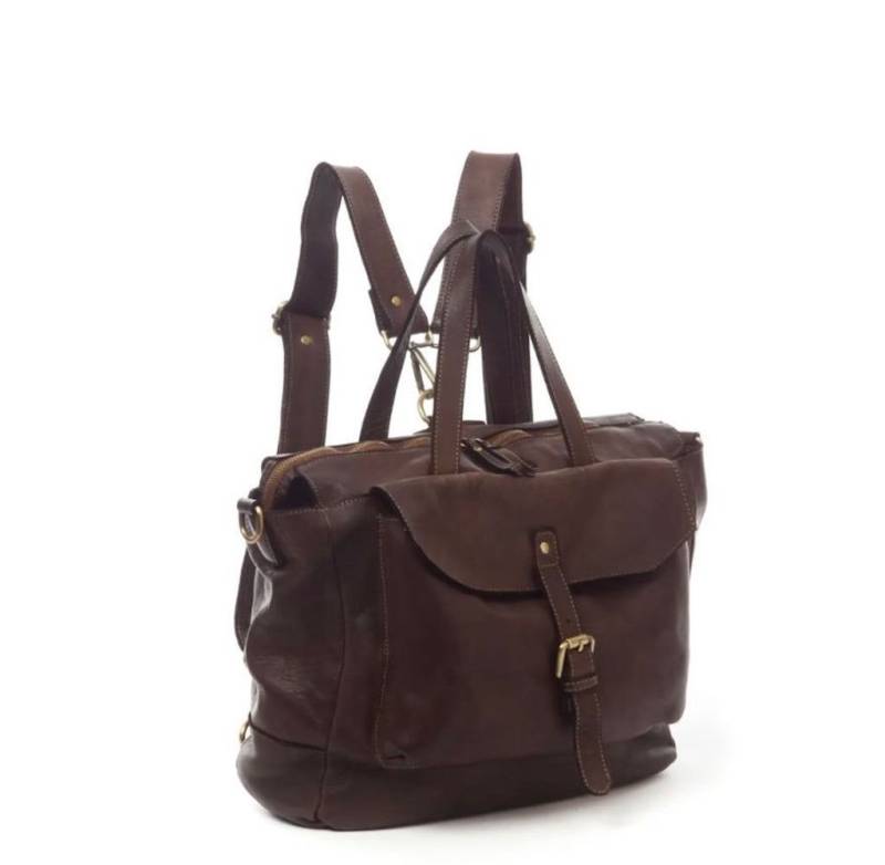 BZNA Rucksack Smilla Backpacker Designer Rucksack Damenhandtasche Schultertasche, als Rucksack oder Schultertasche tragbar von BZNA