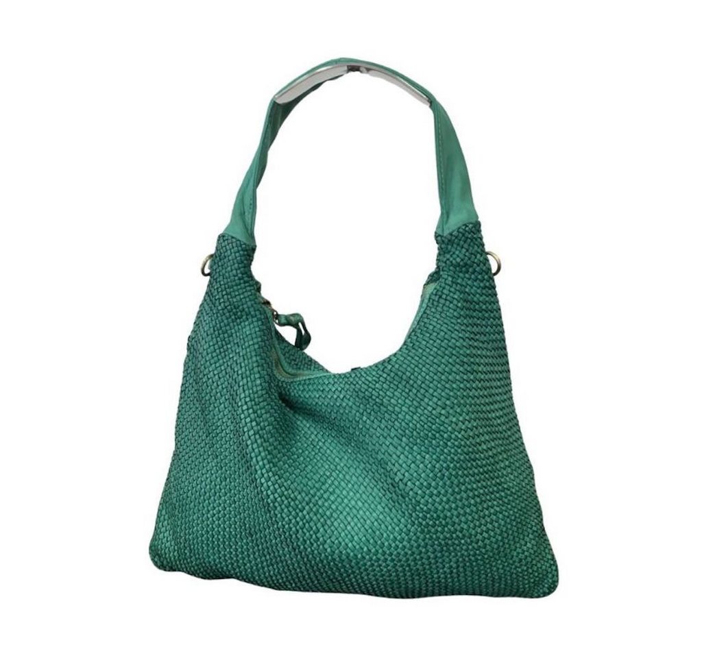 BZNA Schultertasche Mattia Italy Designer Damen Handtasche Shopper, Geflochtenes Leder von BZNA