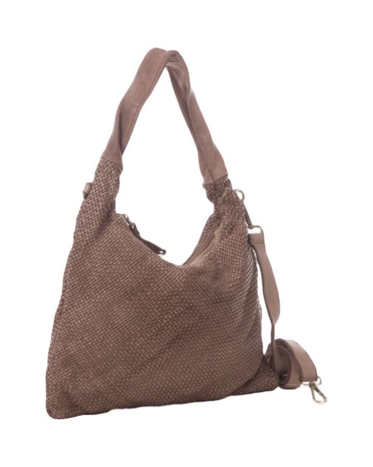 BZNA Schultertasche Mattia Italy Designer Damen Handtasche Shopper, Geflochtenes Leder von BZNA