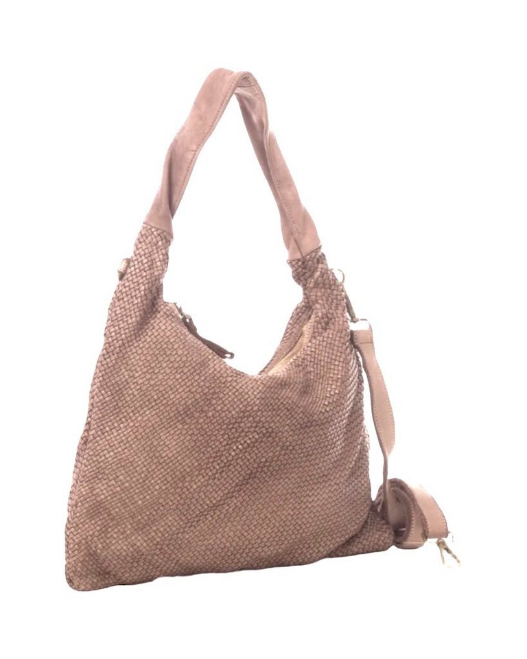 BZNA Schultertasche Mattia Italy Designer Damen Handtasche Shopper, Geflochtenes Leder von BZNA