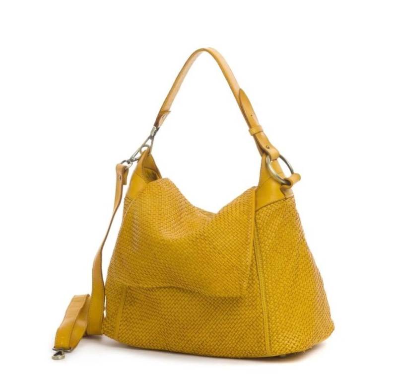 BZNA Schultertasche Tarja Italy DesignerUmhängetasche Handtasche, Geflochtenes Leder von BZNA