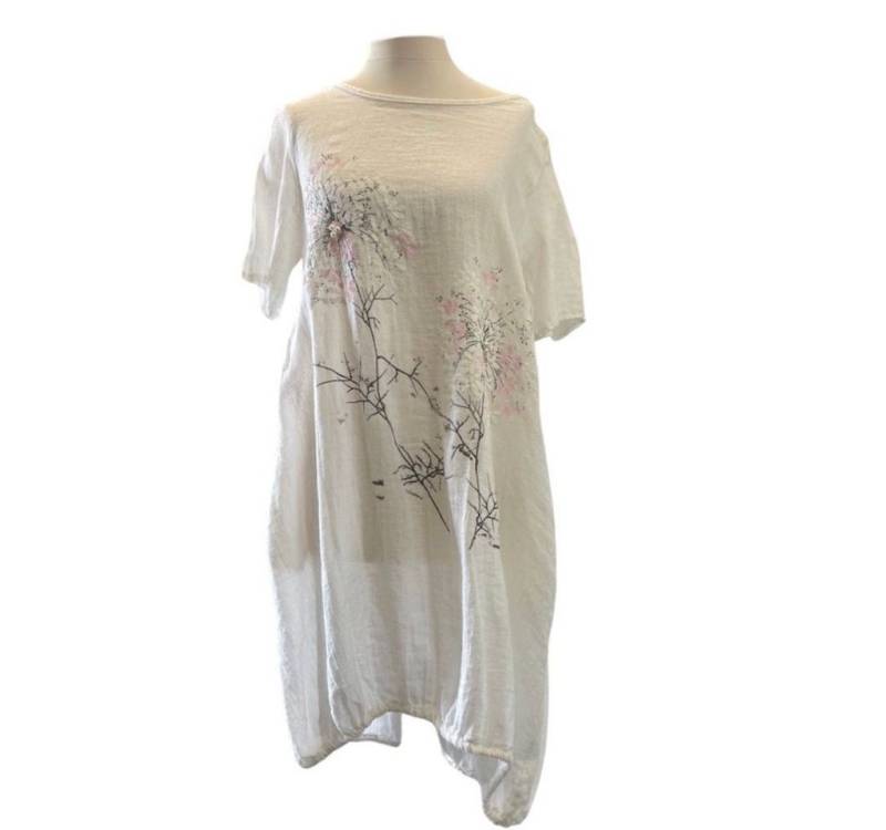 BZNA Shirtkleid Ban Damen Blumen Muster Tunika Kleid mit Perlen von BZNA