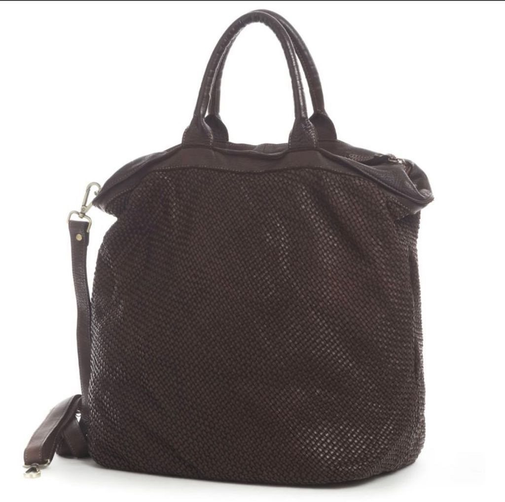 BZNA Shopper Naomi Designer Handtasche Schultertasche Tasche, Geflochtenes Leder von BZNA