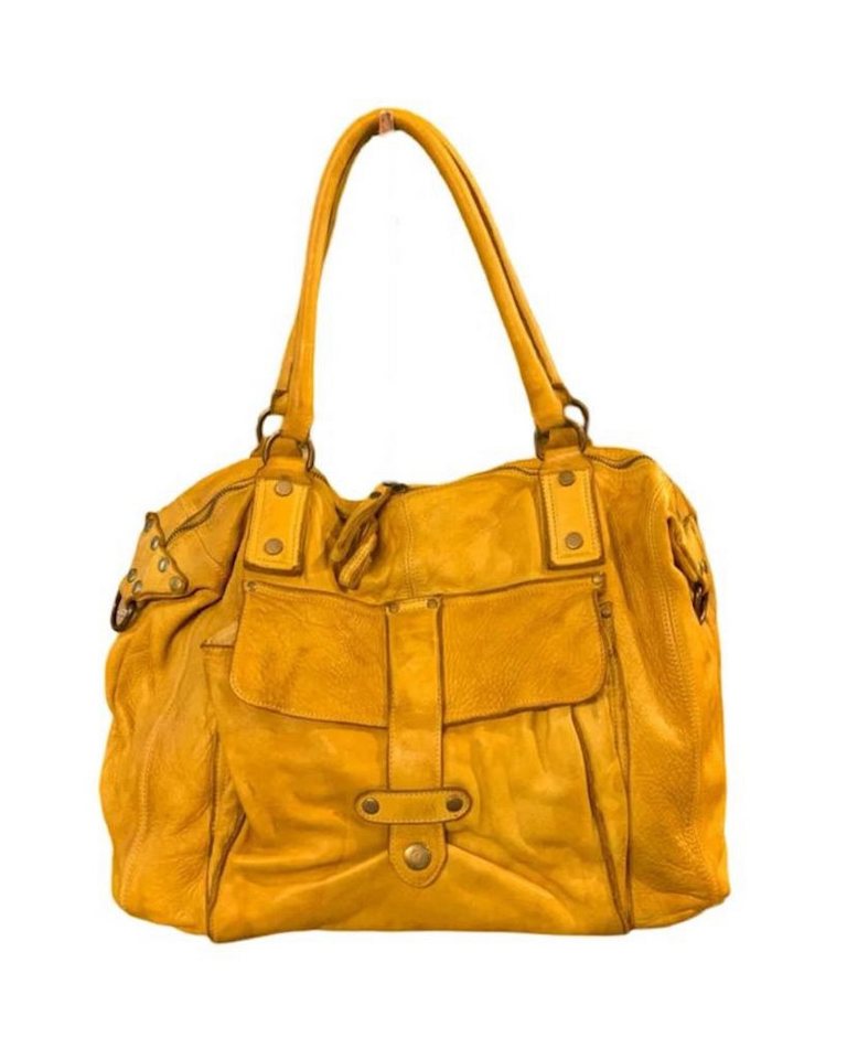 BZNA Shopper Viola Designer Ledertasche Schultertasche von BZNA