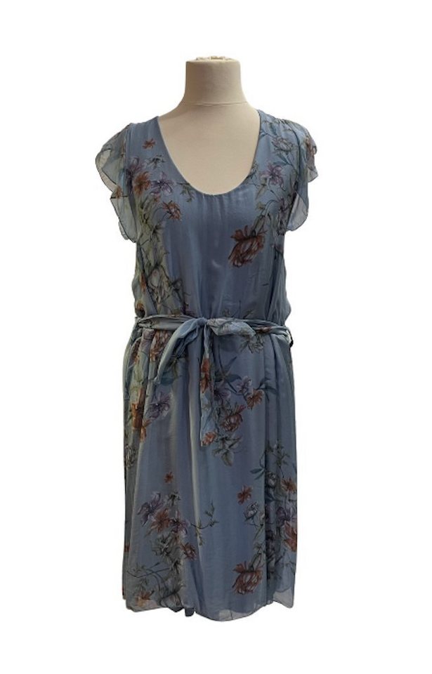BZNA Sommerkleid Seidenkleid Sommer Herbst Kleid mit Blumen Muster von BZNA