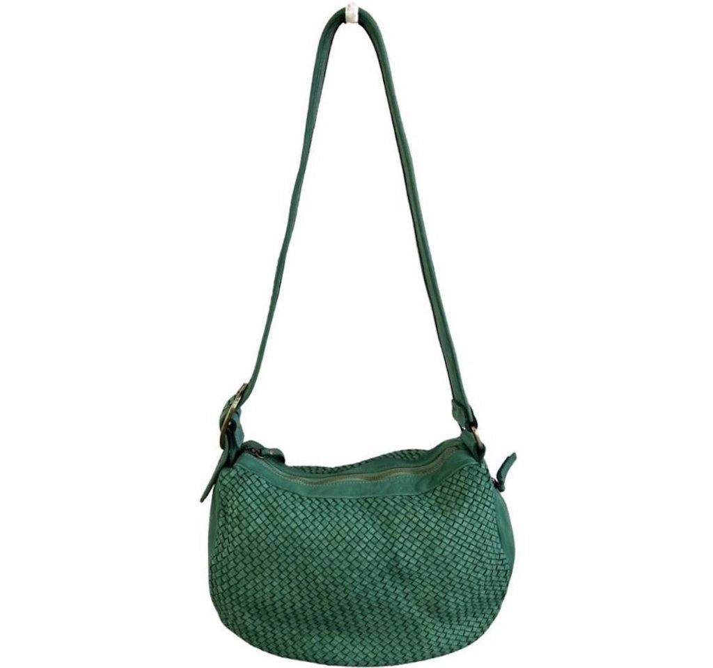 BZNA Umhängetasche Bella Medium Schultertasche- geflochtenes Leder von BZNA