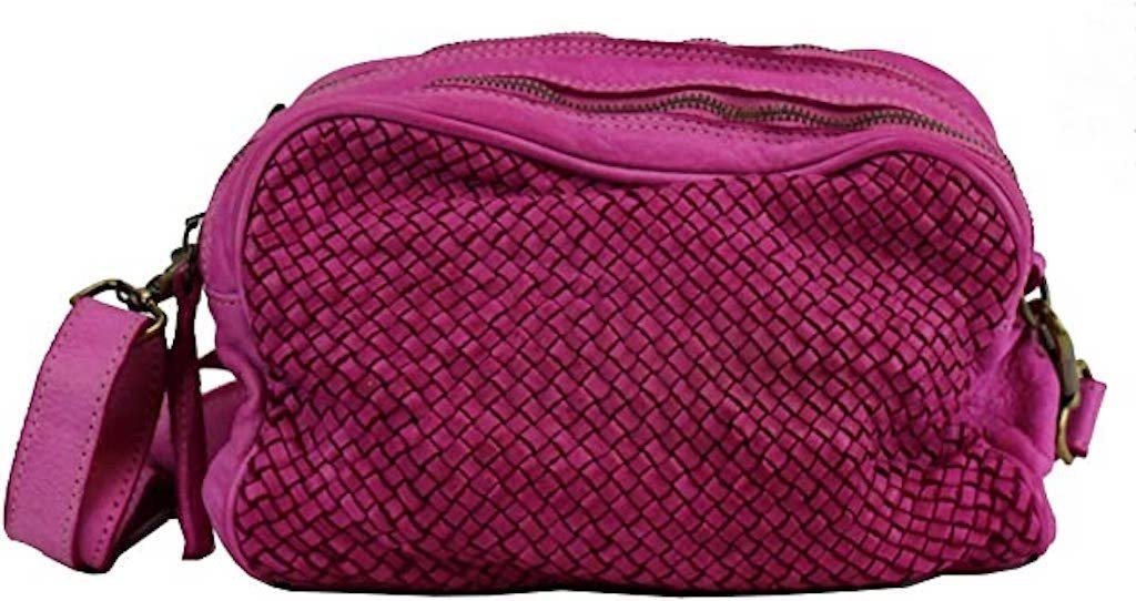 BZNA Umhängetasche Lucy Italy Designer Clutch Braided Ledertasche Schultertasche, geflochtenes Leder von BZNA