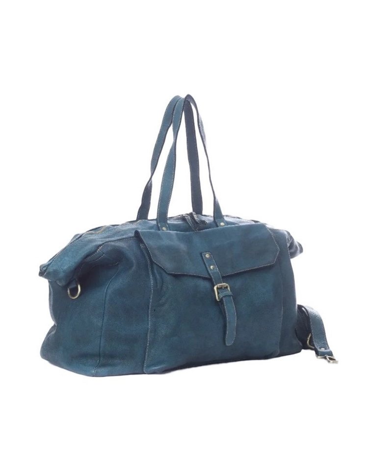 BZNA Weekender Carilla Italy Designer Sporttasche Leder Shopper, Fronttasche von BZNA