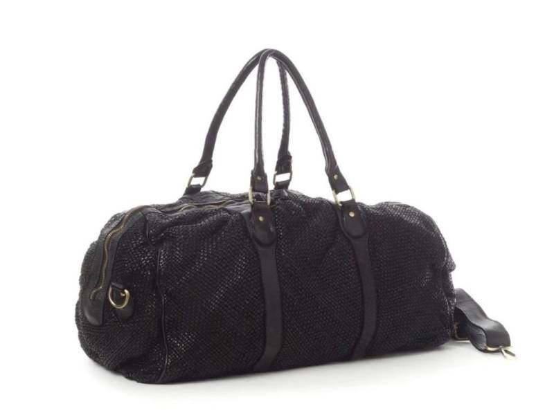 BZNA Weekender Shopper Viona Designer Reise Sport Shopper Schultertasche, geflochtenes Leder von BZNA