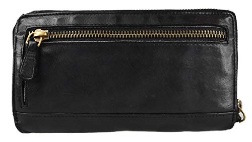 BZNA Willa schwarz Geldbörse Portemonnaie Wallet Leather Leder Geldbeutel Damen Neu Vintage von BZNA