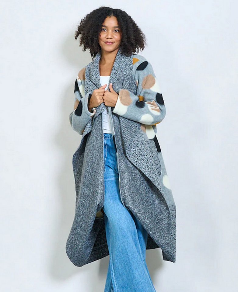 BZNA Wollmantel BZNA Oversize Übergroßer Strickmantel Struckjacke Italy von BZNA