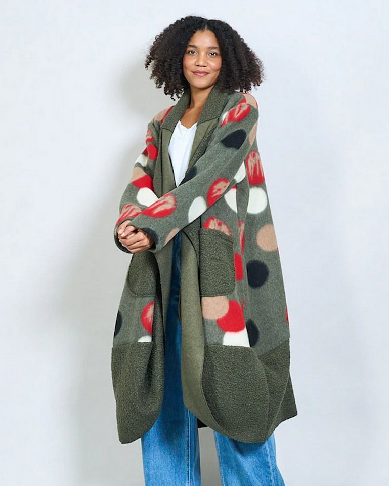 BZNA Wollmantel BZNA Oversize Übergroßer Strickmantel Struckjacke Italy von BZNA