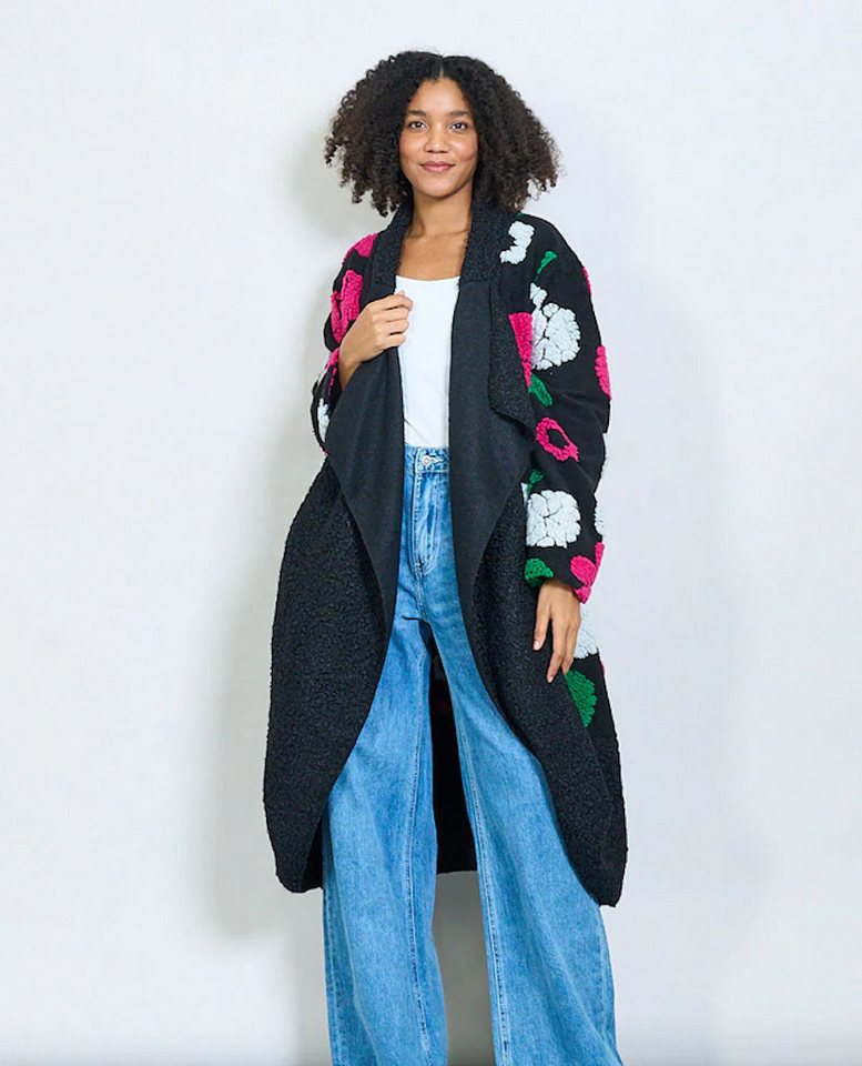 BZNA Wollmantel BZNA Oversize Übergroßer Strickmantel Struckjacke Italy von BZNA