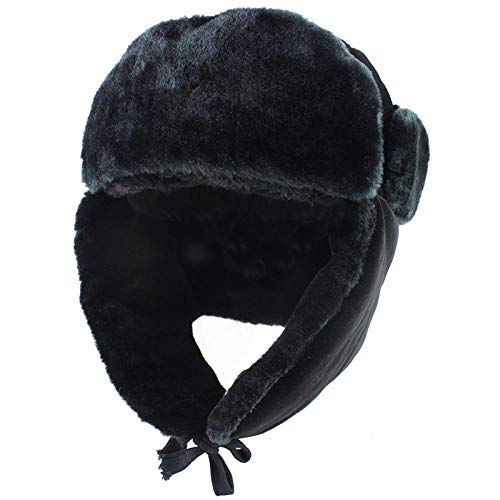 Russen Mütze Herren Armee Militär Abzeichen Russland Ushanka Bomber Hüte Pilot Trapper Soldat Hut Winter Ohrklappe Männer Schneekappen-Ohne_Badge von BZNOO