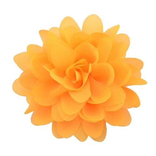 BZSDDY 10 * 11 CM 10 stücke Gold Chiffon Tuch Blume Anstecknadel Abzeichen Blume Corsage Satin Blume/rose Anstecknadel Brosche Pin Für Frauen Braut von BZSDDY