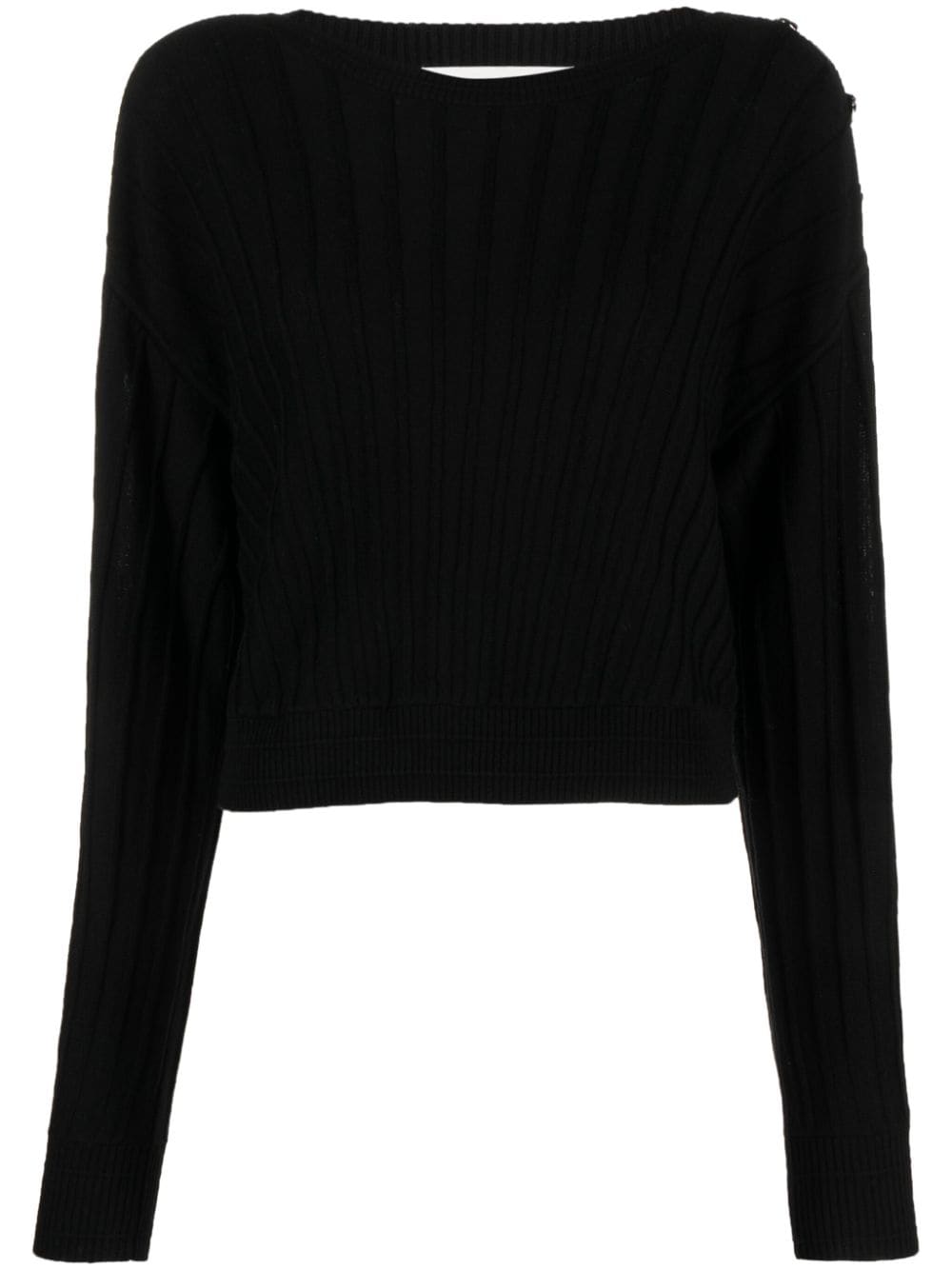 Ba&Sh Gerippter Jynx Cropped-Pullover - Schwarz von Ba&Sh